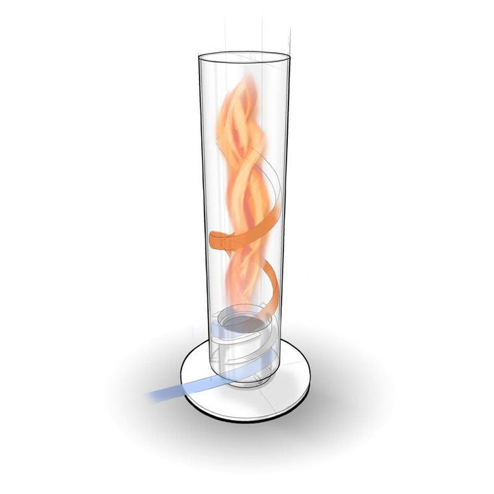 Lampada a Bioetanolo da Tavolo Ø12x54 cm in Acciaio Inossidabile Grigio