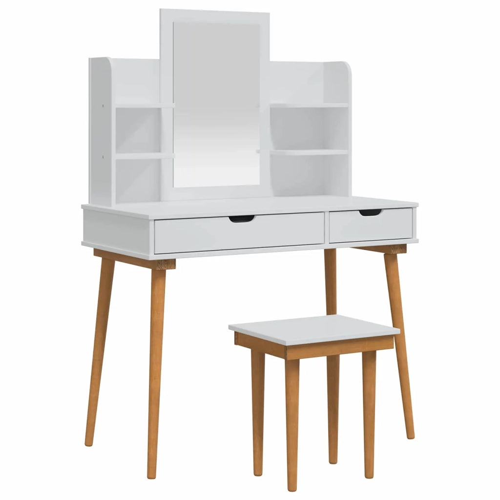 Set Tavolo da Trucco FAUSKE 5 pcs Bianco 100 x 50 x 143 cm 3438597