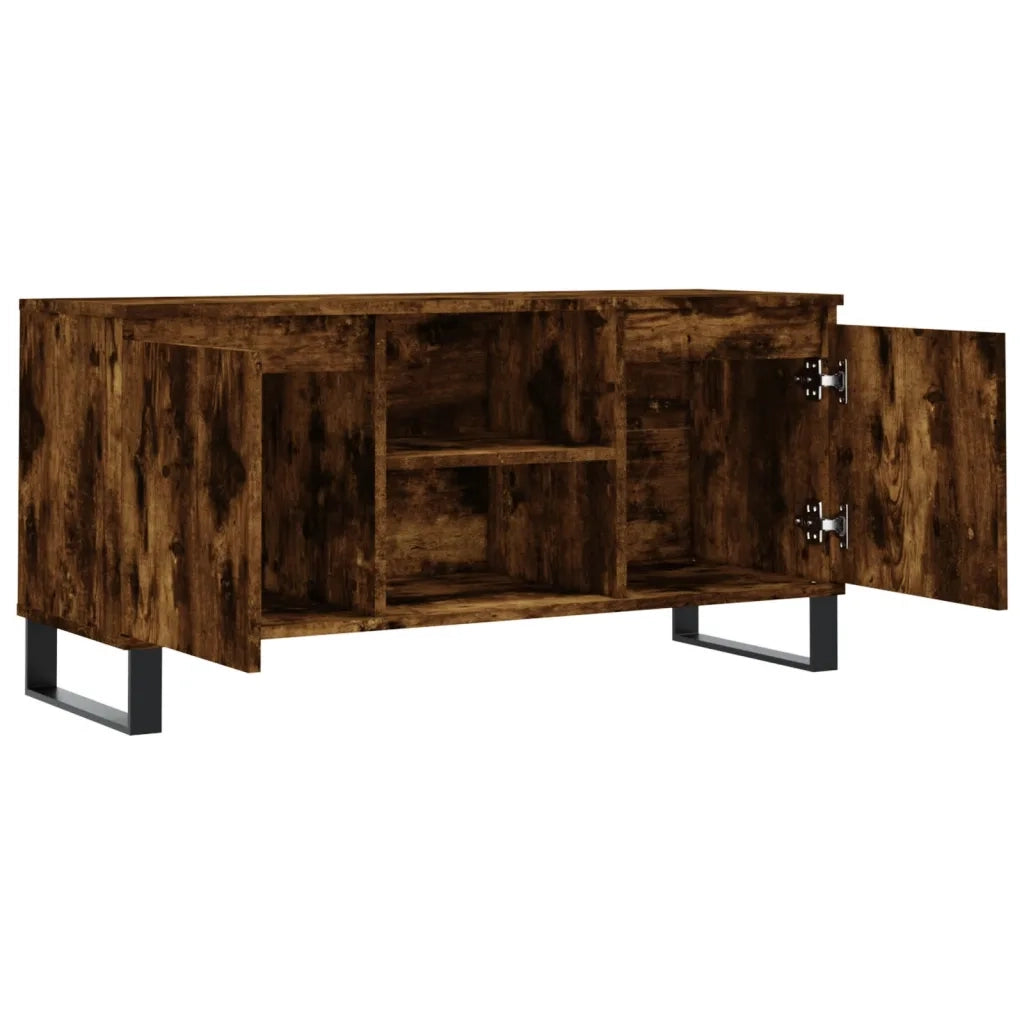 Mobile Porta TV-Mobile per TV-Credenza TV Rovere Fumo 104x35x50 cm in Legno Multistrato 360076