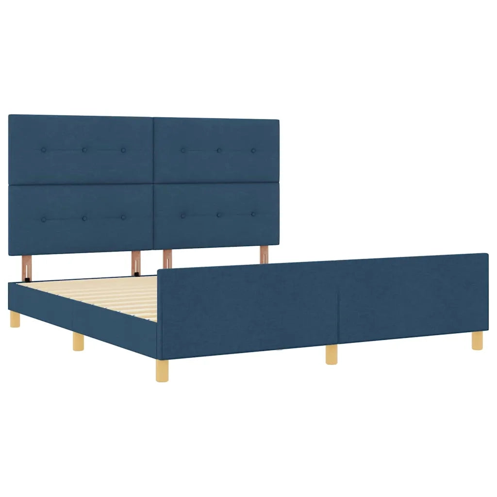 Struttura del letto con testiera Blu 180 x 200 cm Tessuto 3344752
