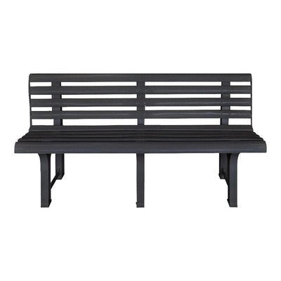 PANCHINA IN PLASTICA COLORE ANTRACITE ISOTTA CM. 148X53X75H