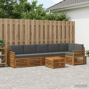 Set divano sezionale con cuscino 6 pcs Naturale e Antracite