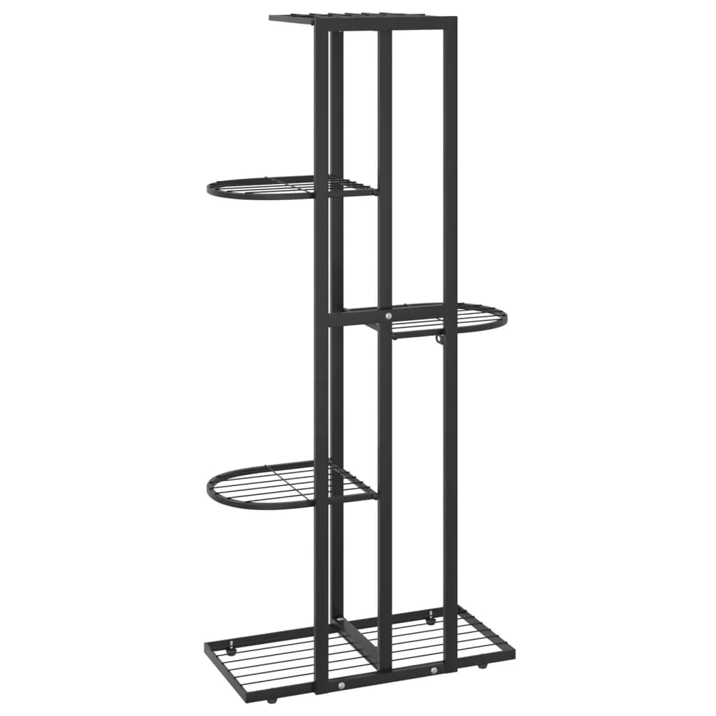 Portavasi/fioriera a 5 ripiani 43 x 22 x 98 cm metallo nero 02_0045162