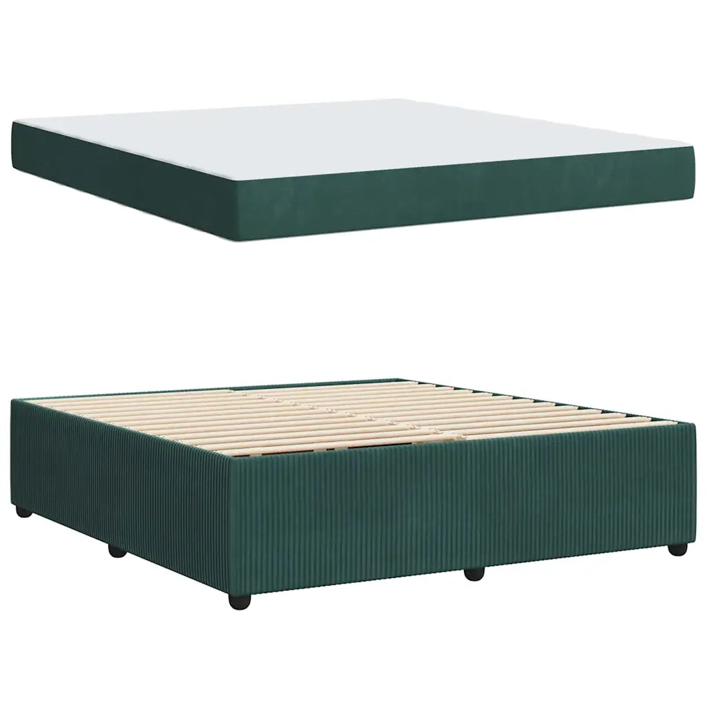 Struttura del letto Verde Scuro 180 x 200 cm Tessuto