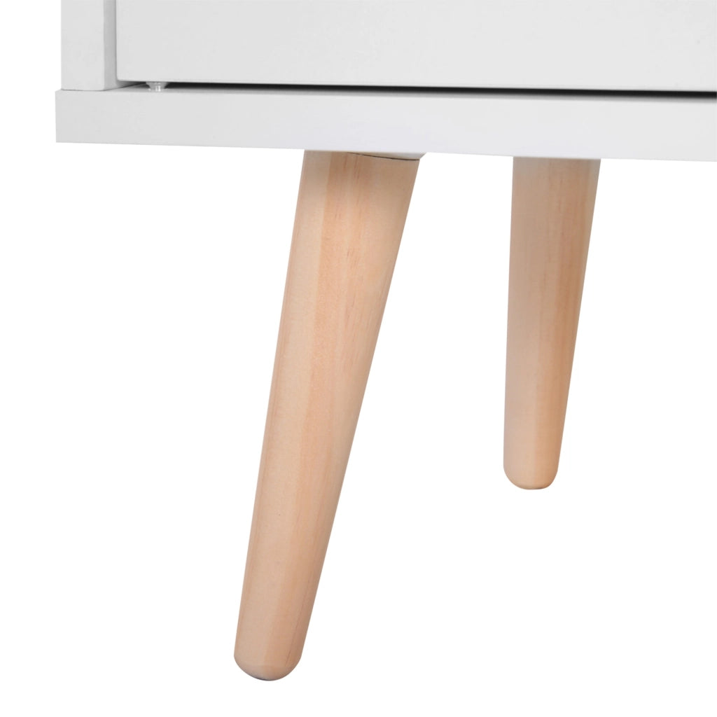 EasyComfort Credenza Moderna con Armadietto e Cassetto, Mobile Multiuso in Legno per Cucina e Salotto, 80 x 29.5 x 96cm Bianco