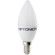 Optonica lampadina a candela led attacco e14 c37 a led 8 watt *** temperatura colore lampada 6000k bianco freddo, con...