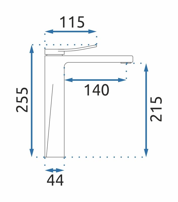 Rubinetto Da Lavabo Rea Soul Gold Mat Black High