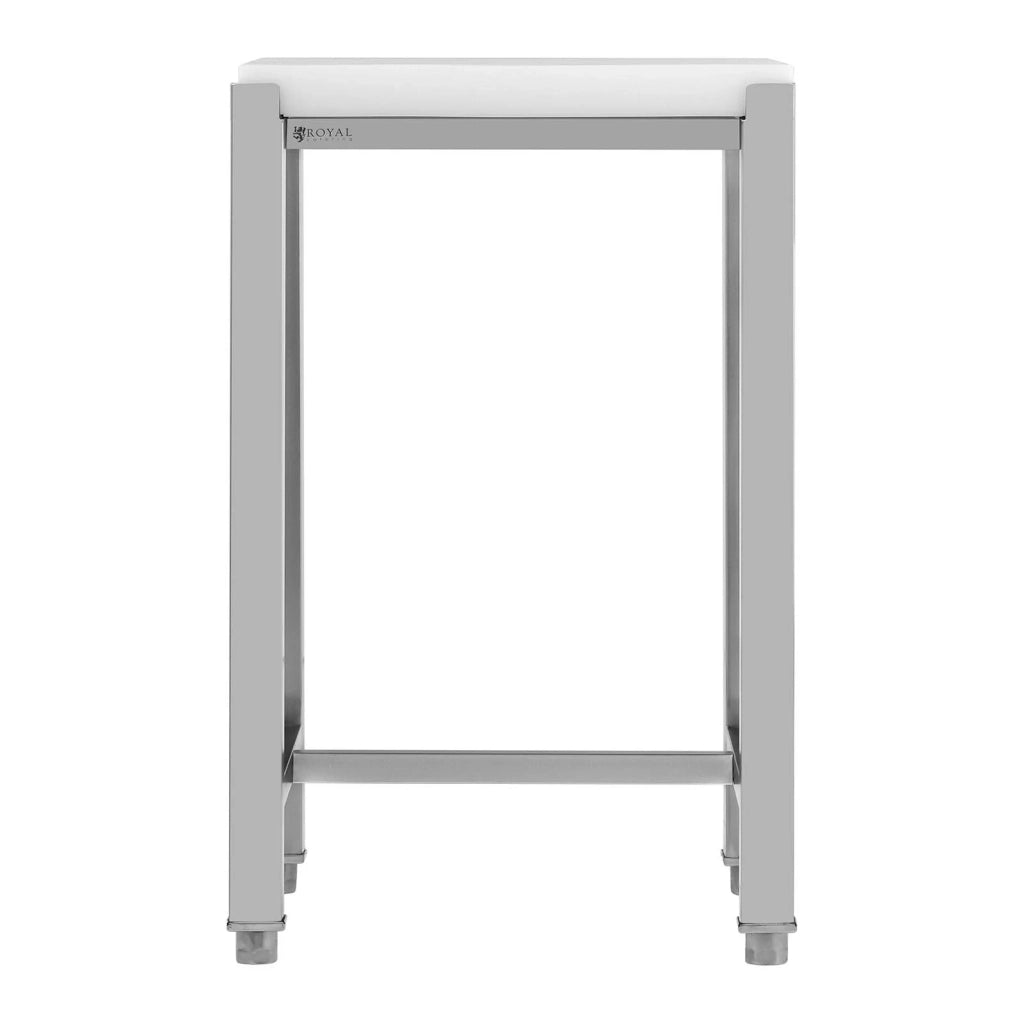 Ceppo macellaio 40 x 50 cm altezza di lavoro 80 cm acciaio inox / plastica (polietilene) 14_0004510