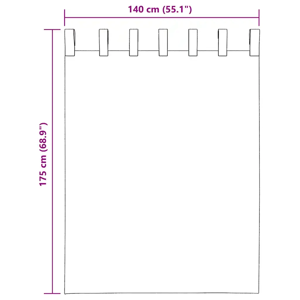 Tende in Voile con Tasche per Aste 2 pz Sabbia