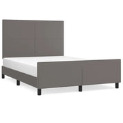 Letto matrimoniale | Letto per adulti | Giroletto con Testiera Crema 140x190 cm in Similpelle