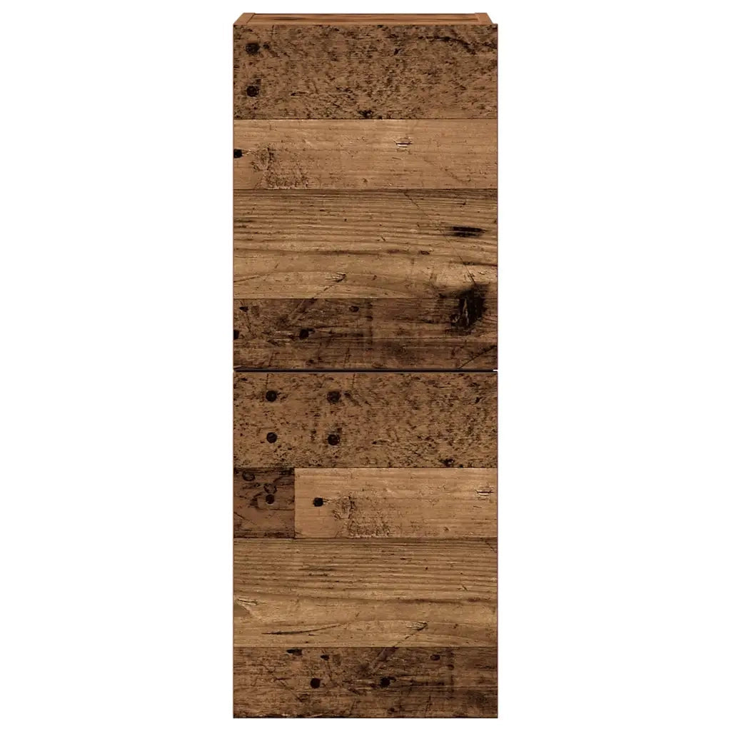 Set Mobile TV 4 pz-Set di 4 Credenza per TV Montato a Parete Legno Antico in Truciolato 380510