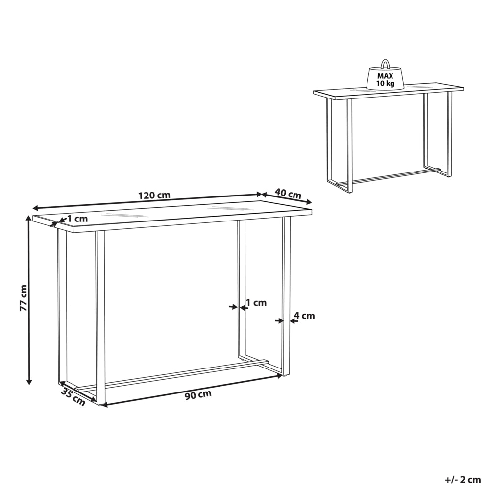 Consolle Bianco Argento Vetro Temperato Acciaio 120 x 40 cm Effetto Marmo Glam Moderno Soggiorno Camera Da Letto Corridoio