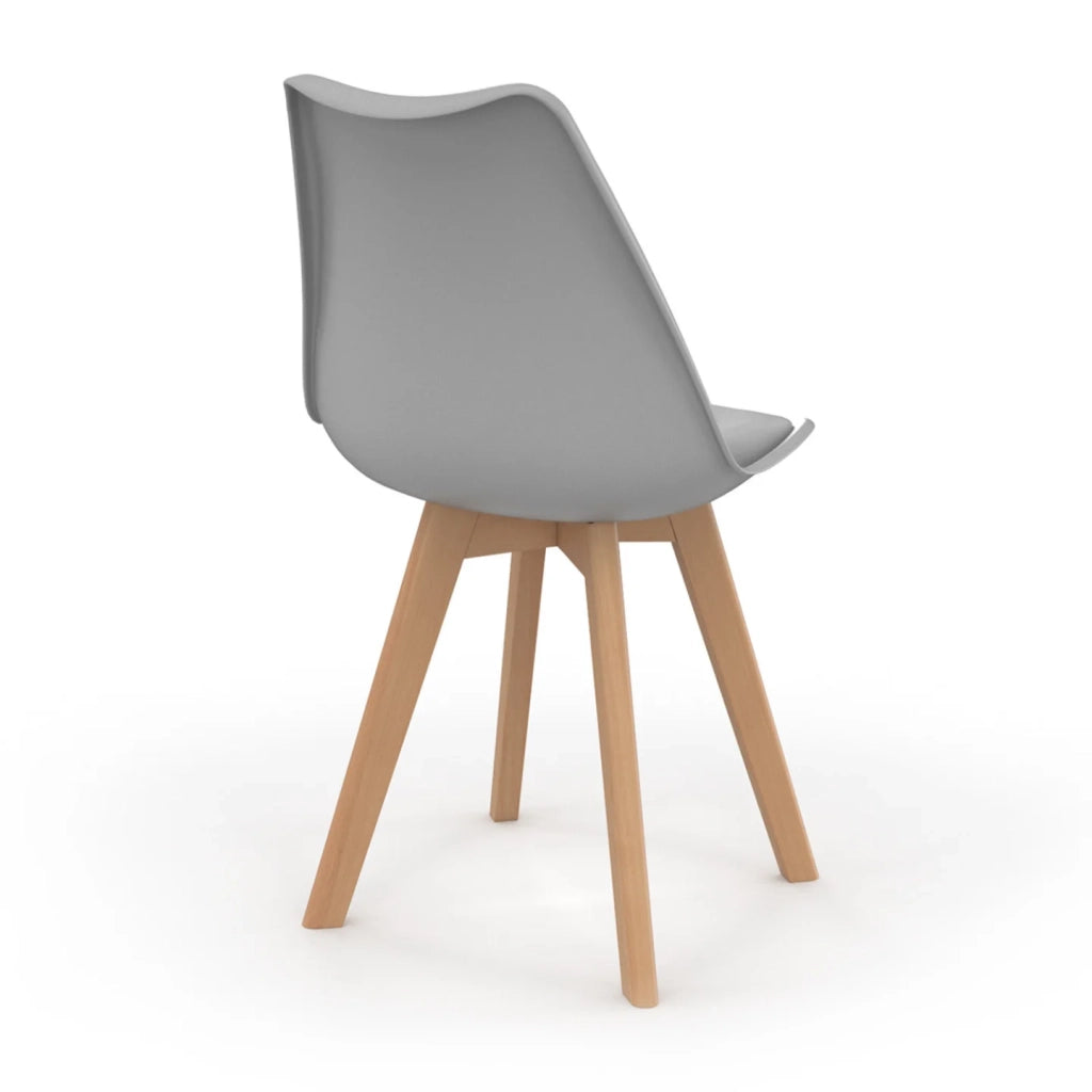 IDMarket - Set di 4 sedie da pranzo grigio scuro, grigio chiaro, bianco e giallo SARA
