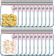 Tazze per snack riciclabili - contenitori per conservazione alimentare in barattolo di vetro - contenitori ziplock per panini - organizzatore per cucina, campeggio e picnic - per bambini 18 Large rosa
