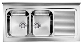 Lavello ROSSANA appoggio 120X60 2 vasche destre ACCIAIO INOX 031137.D1.01.2009