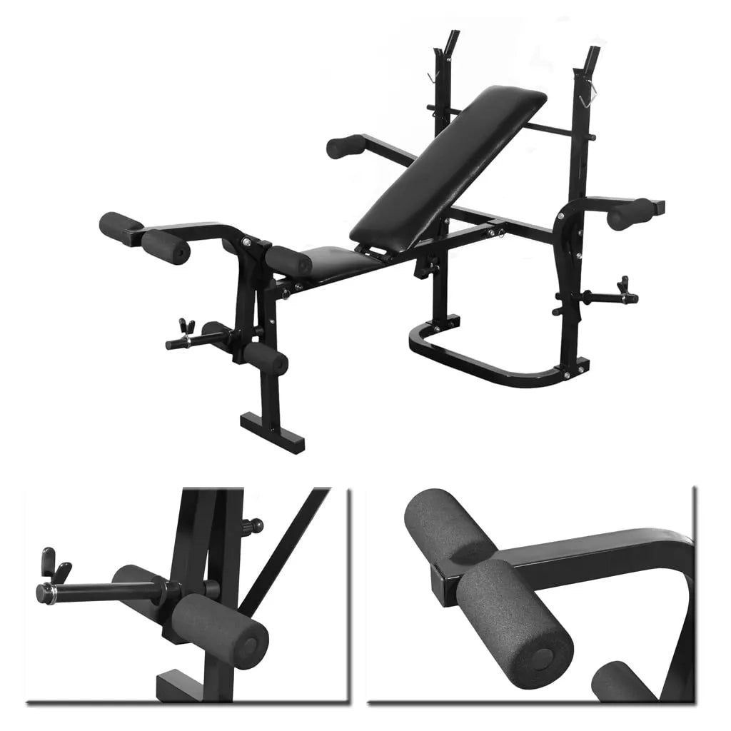 Set Palestra Casa Panca Pesi Pieghevole Bilanciere Manubri 270166