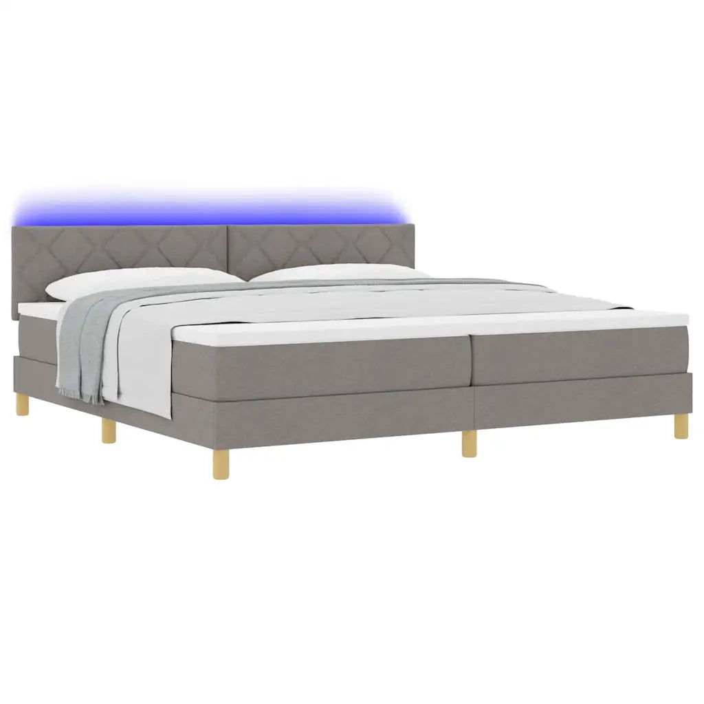 Letto a Sorgente LED con strisce LED Talpa 200 x 200 cm Tessuto 3342545