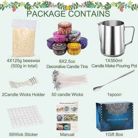 Impastatrice per candele - Crea la tua candeleiera, set di candele fai da te, dono per la casa con candele