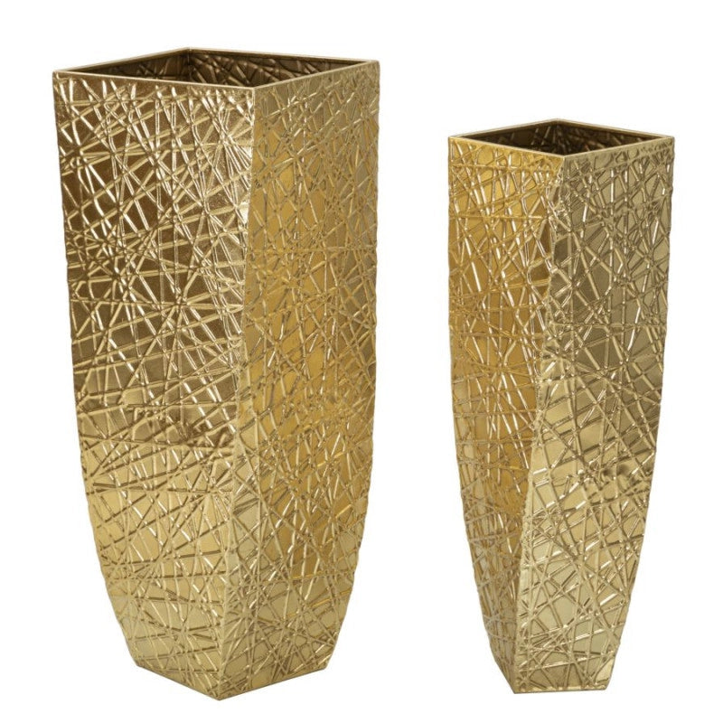 Porta Vasi Squer Coppia cm 34x34x90-25x25x78