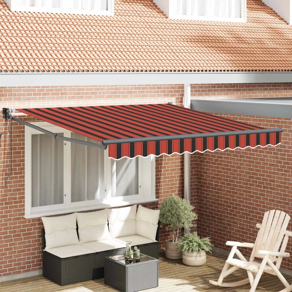 Tenda da Sole Rosso e Nero 350 x 250 x 165 cm Poliestere 3330236