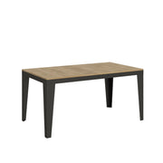 Tavolo allungabile 90x160/264 cm Flame Evolution telaio Antracite - Quercia Natura