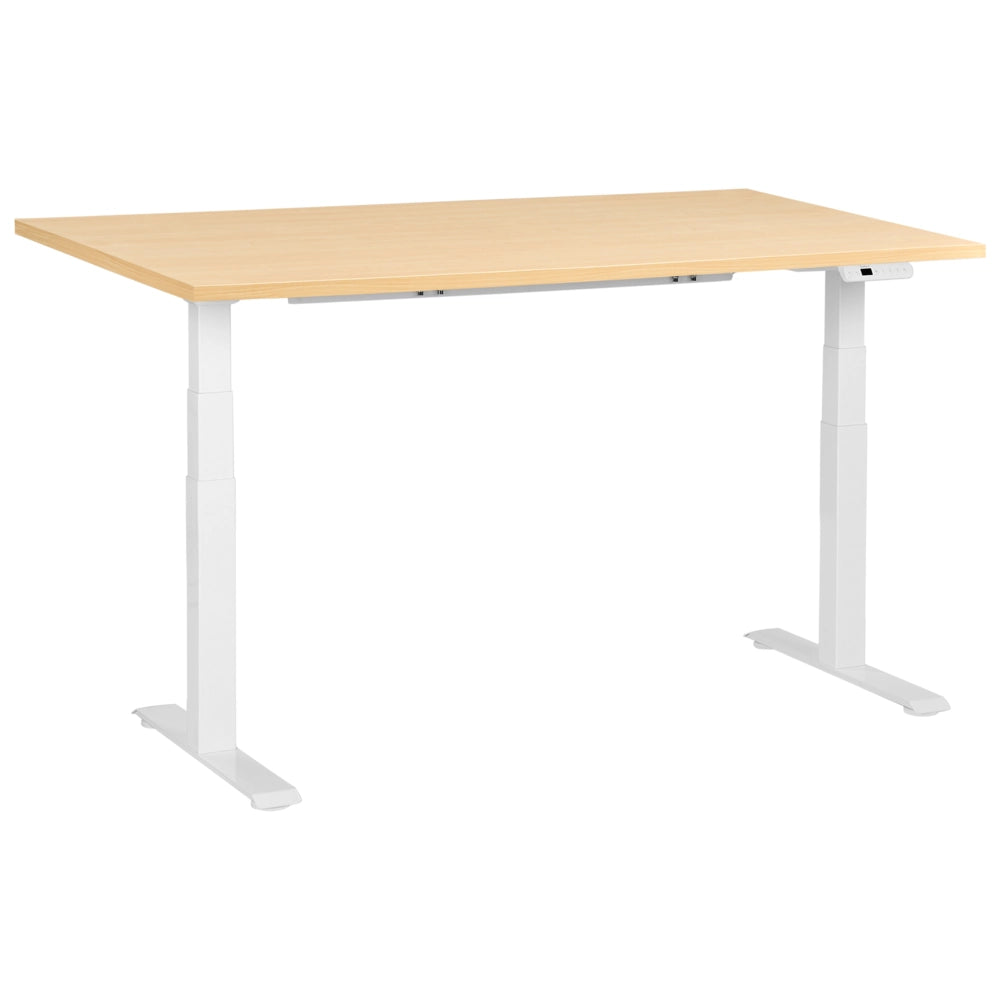 Scrivania regolabile in altezza elettricamente bianco 160 x 72 cm Struttura in acciaio verniciato a polvere