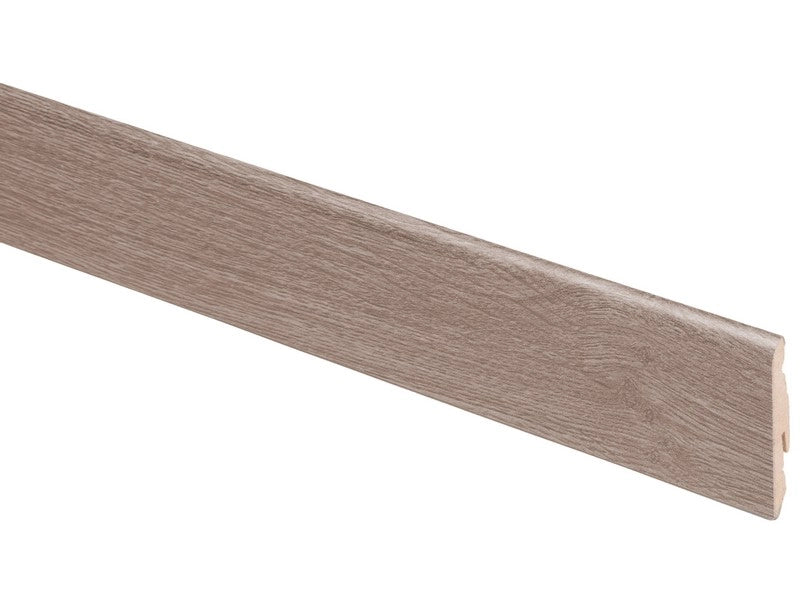 BATTISCOPA LISCIO IN MDF PER LAMINATO ROVERE BEIGE mm. 58X14X2400 h 10.00 pz