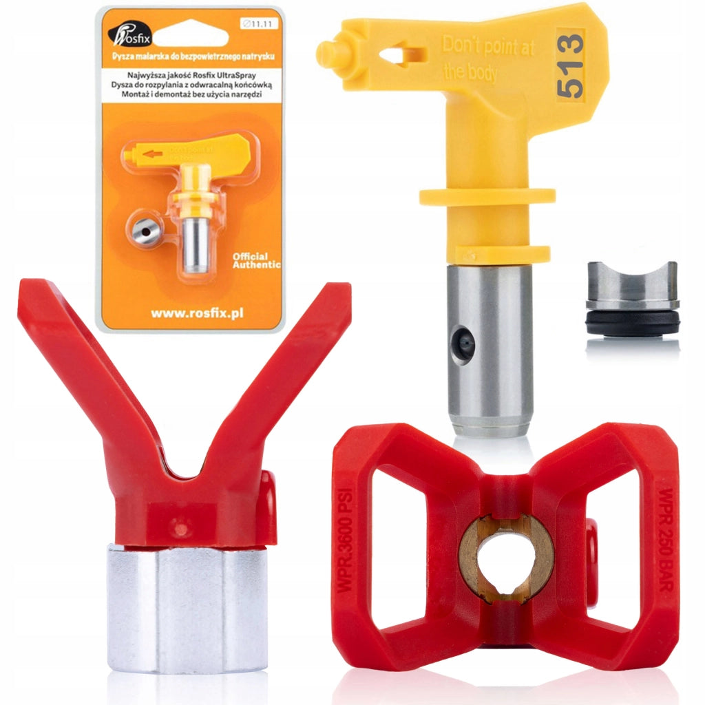 Set di Accessori per Verniciatura Rosfix – Ugello Ultra Spray Modello 513 | Protezione e Precisione