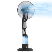 Ventilatore Nebulizzatore Regolabile a 3 Velocità con Oscillazione 75° in Metallo e Plastica Nero