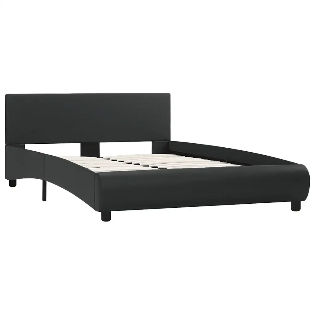 Giroletto con LED-Struttura Letto Nero in Similpelle 120x200 cm 820020