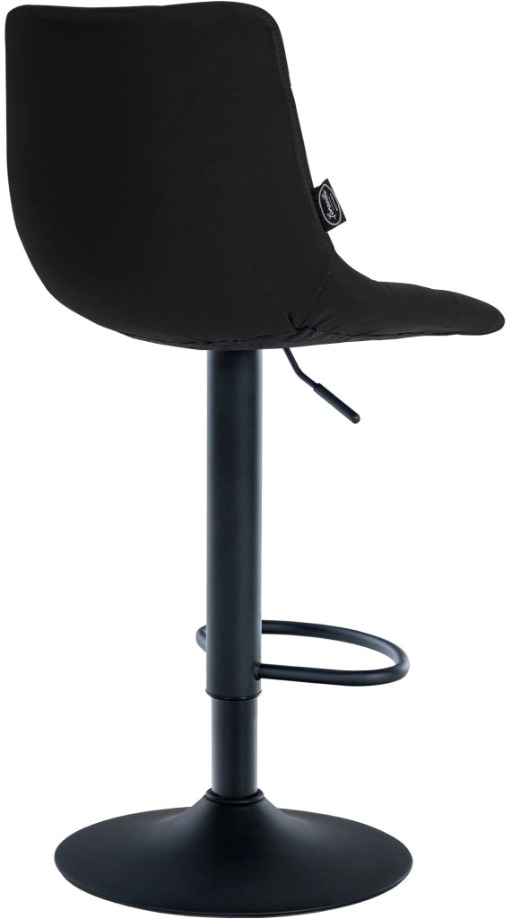 Sgabello Jerry in similpelle nero,nero