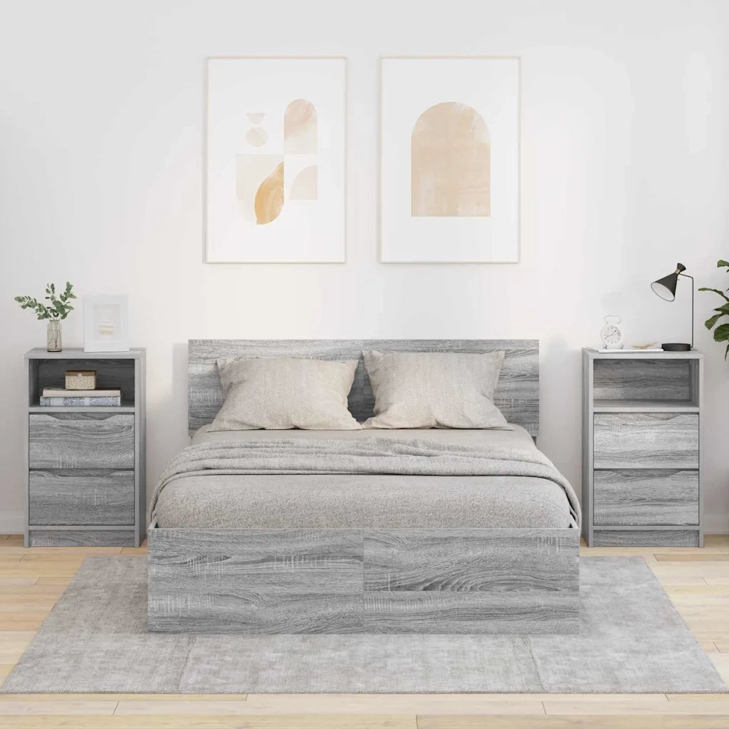 Comodini 2 pcs Grigio Sonoma 40 x 30 x 467 cm Legno multistrato