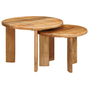 Tavoli da Caffè Nido 2 pcs Marrone Legno di mango massello