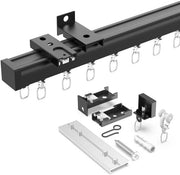 Sistema di tende 406,4 cm - Montaggio soffitto/muro - Ferro per tende pesanti - Flessibile/curvo - Facile da installare - Progetto duraturo - Sistema di tende
