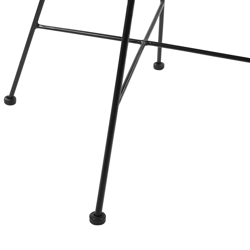 Poltrona in rattan Vimini marrone Gambe in metallo Nero Soggiorno Sala da pranzo