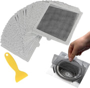 Douchegoot Flexibile Wegwerp Hairy Catcher in Fibra di Vetro 15x15cm - Per Doccia Bagno Cucina - Previene Blocco dell'Imbocco - Set da 40.