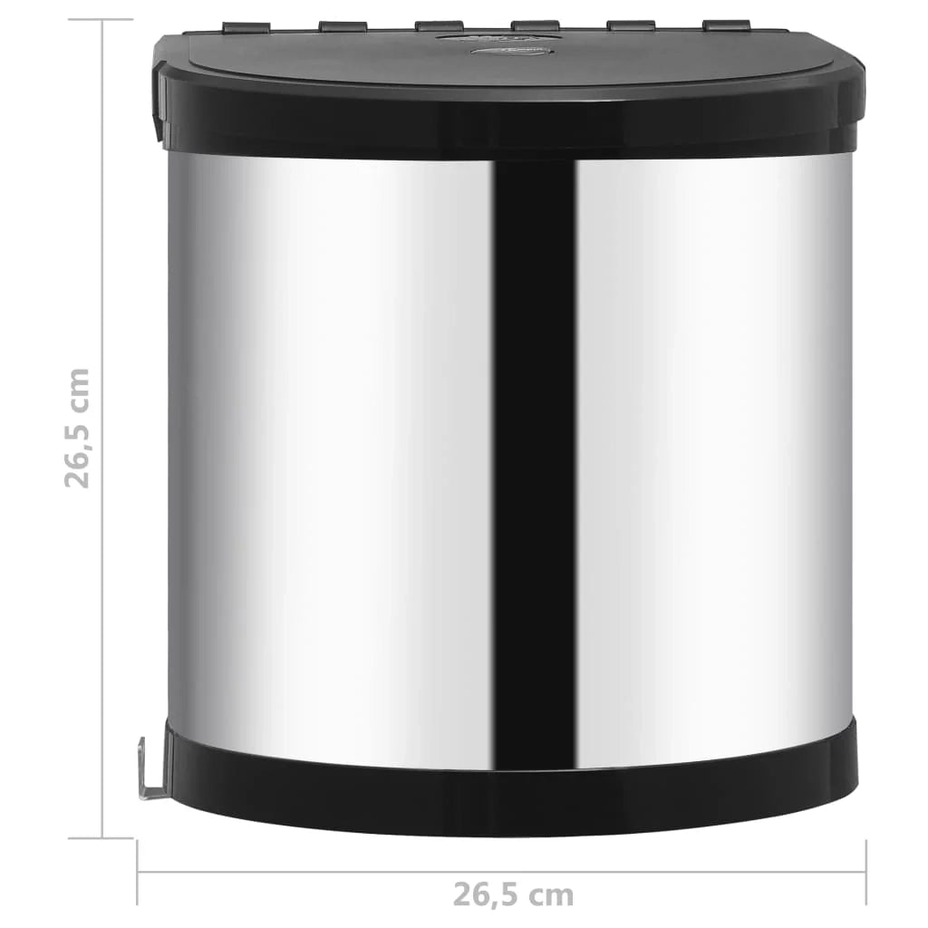 Pattumiera da cucina integrata in acciaio inox 8 litri 02_0006084