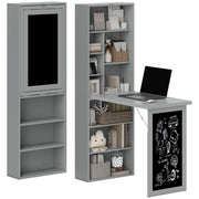 Scrivania con libreria e scaffale regolabile ¨C zephmum ¨C bianco