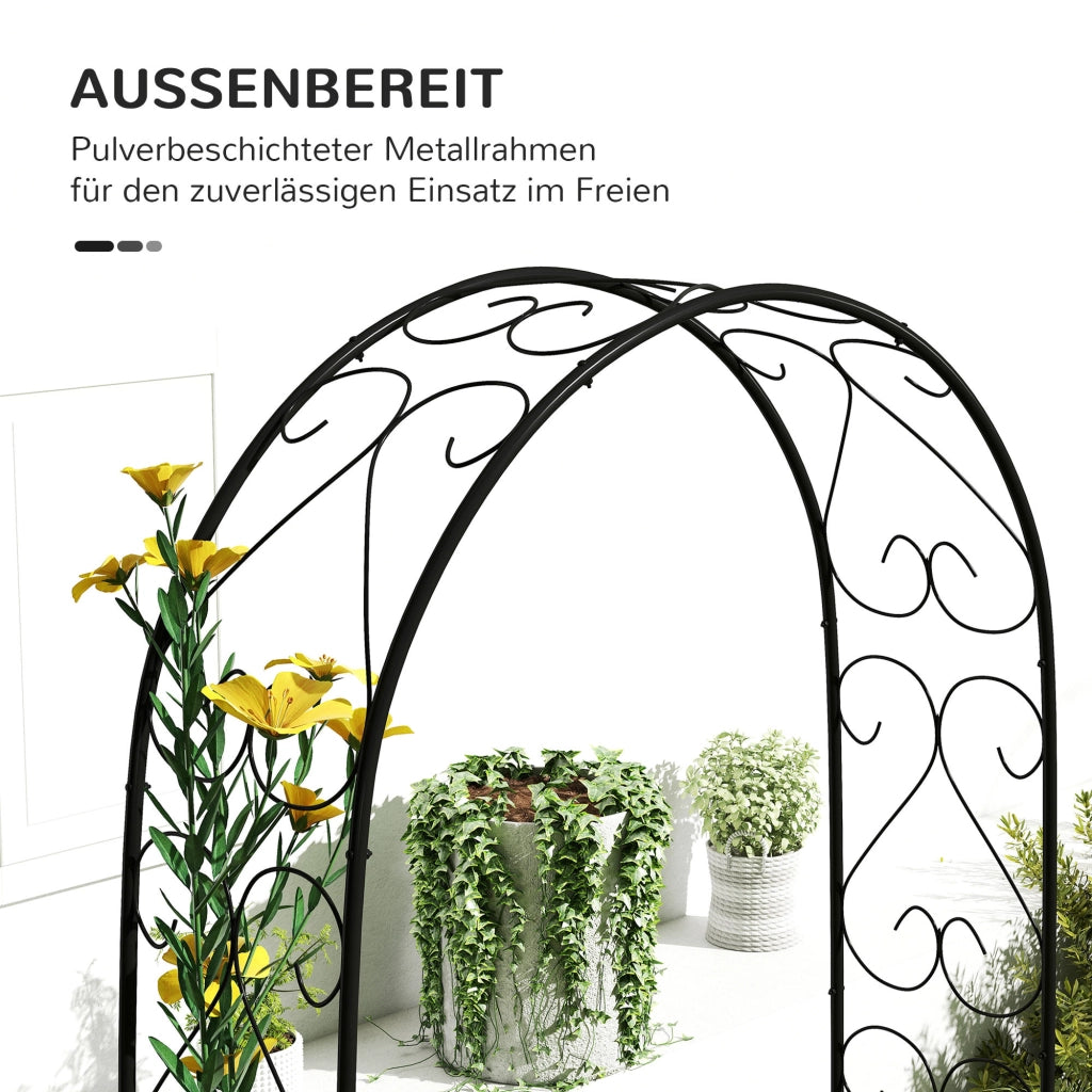 Arco da Giardino Vintage ¨C Zephmum ¨C Nero 125x37x230 cm