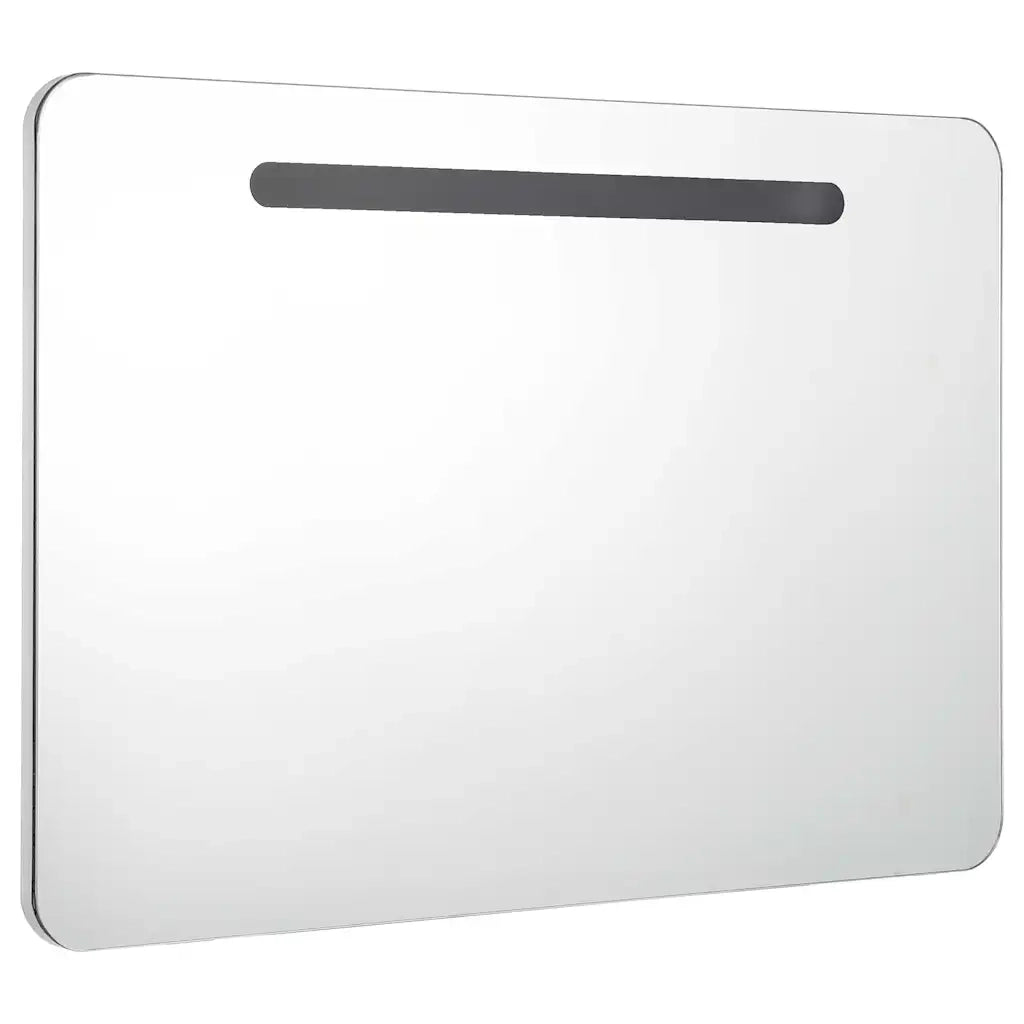 Armadietto Bagno | Armadio da bagno con Specchio e LED 80x9,5x55 cm