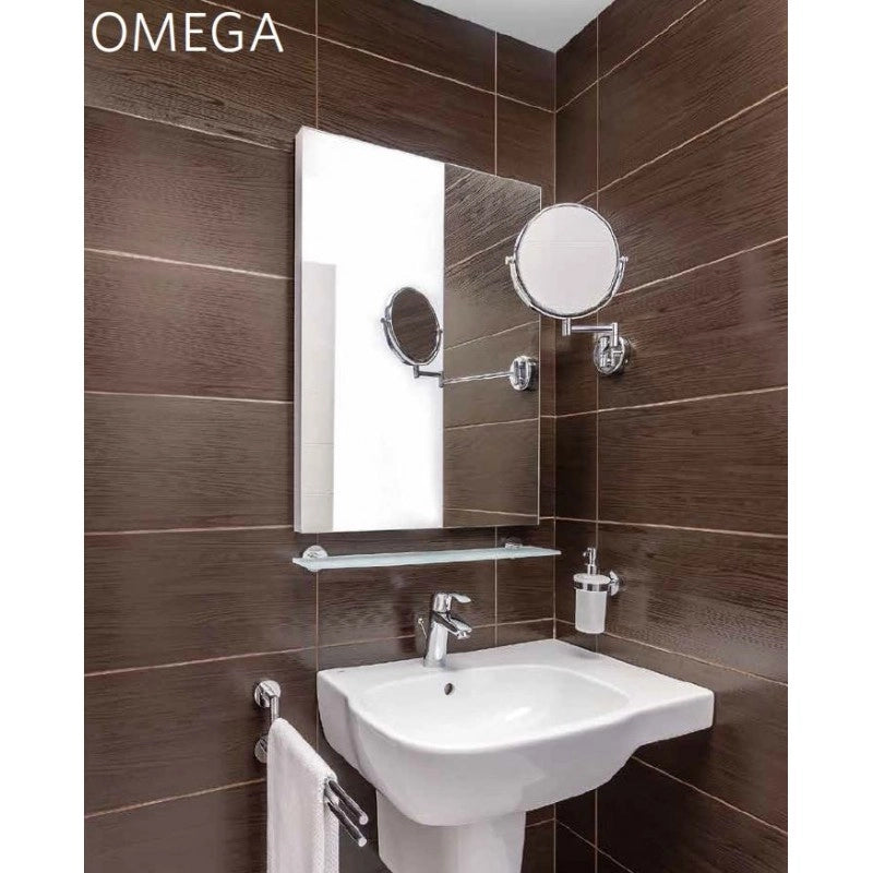 Portasciugamani doppio girevole OMEGA ottone cromato 42x16,5x7cm