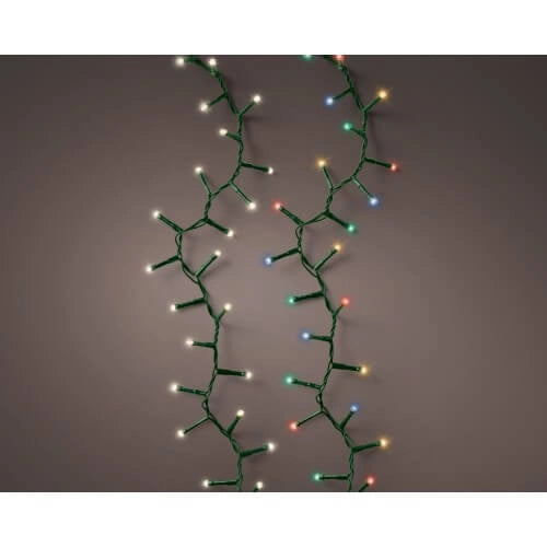 Luci natalizie Kaemingk 1000 LED bianco caldo e multicolori, effetto twinkle