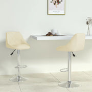 Sgabelli da Bar 2 pz Crema in Similpelle