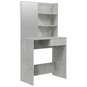 Toletta dal design contemporaneo con specchio 74,5 x 40 x 141 cm grigio 02_0006361