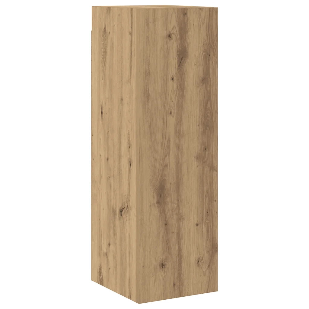 Mobili TV a Parete 6 pz-Credenza per TV sospesa Rovere Artigianale Legno Multistrato 324780