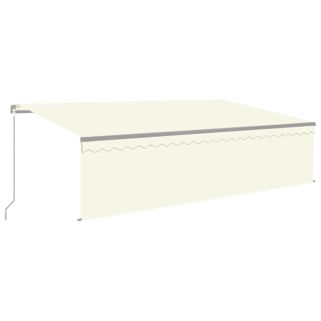 TendaSole Retrattile Manuale Parasole LED 5x3 m Cremacod mxl 80493