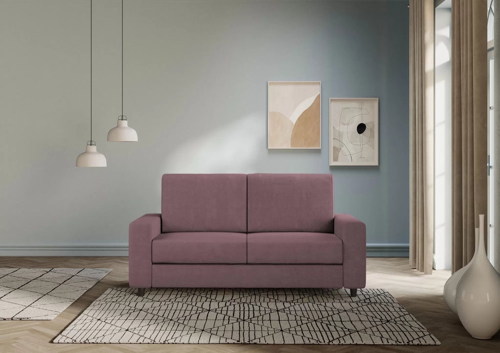 Divano sakar 2 posti medio (due sedute da 70cm) misure esterne l.168cm | prugna - Mobili 2G