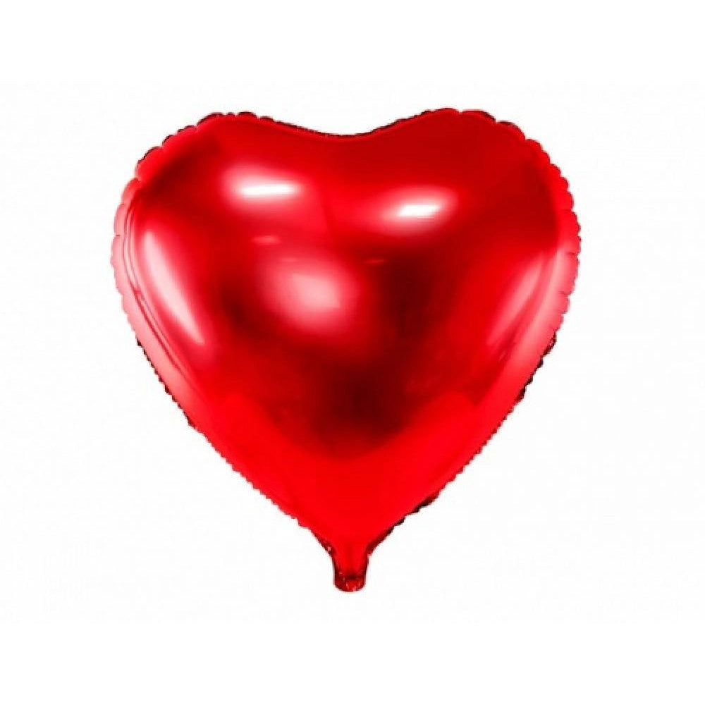 Trade Shop - Set 4pz Cuore Rosso Elio 46cm 18" Pallone Palloncino San Valentino Addobbo Festa -