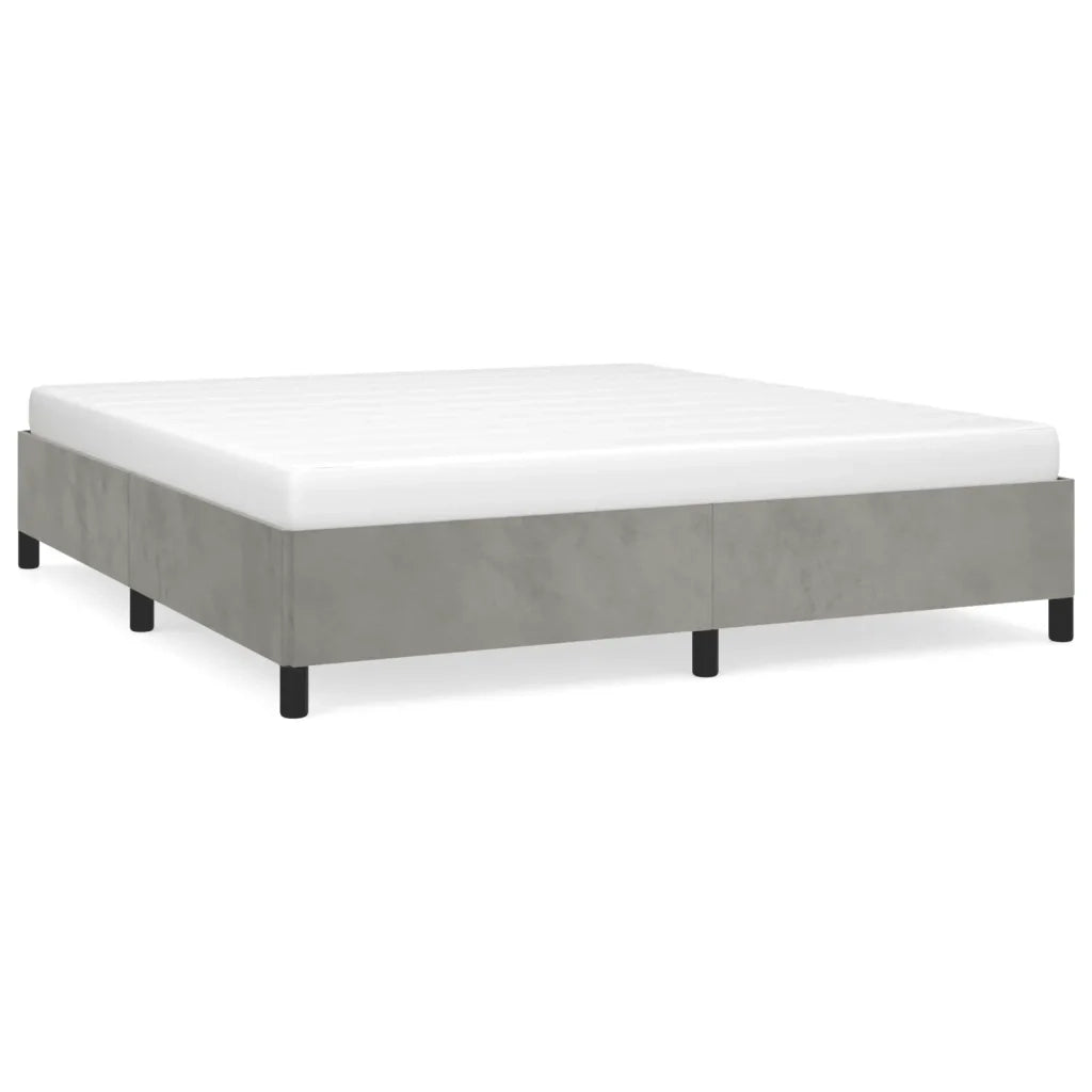 Giroletto senza Materasso-Struttura Letto Grigio Chiaro 180x200 cm Velluto 868888
