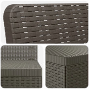 Divano da giardino 4 posti aspetto rattan PP Grigio Chiaro 3443925